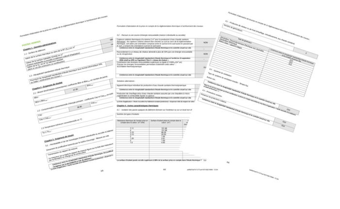 formulaire attestation thermique