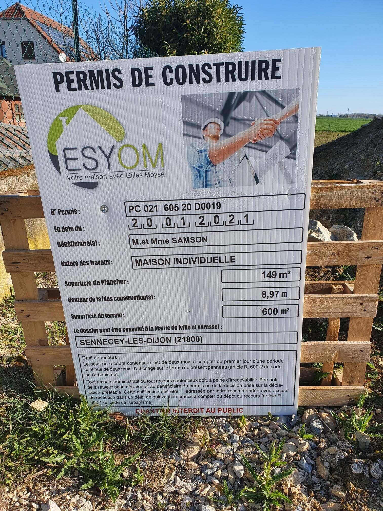 permis de construire affichage