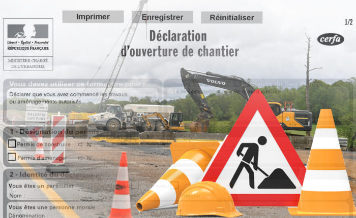 permis de construire ouverture de chantier